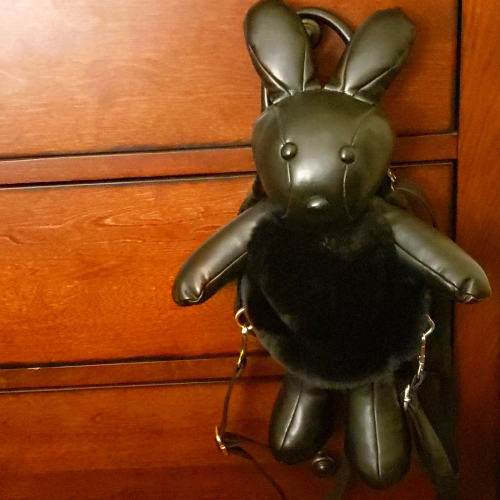 Leather/faux fur Bag